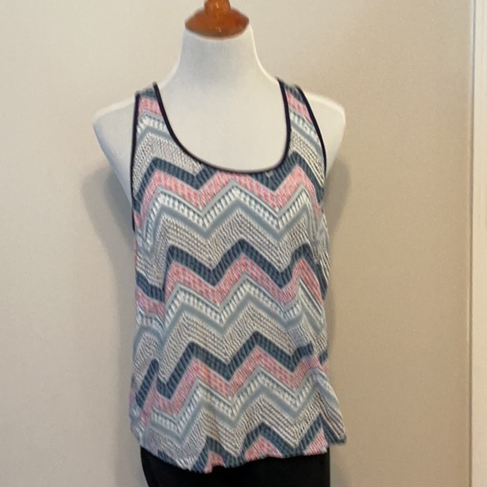 GAP Blue Graphic Tank Top Relaxed Fit